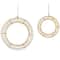 LED Lighted Hanging Christmas Wreath Decorations - 18" - Set of 2 - Gold Lights
